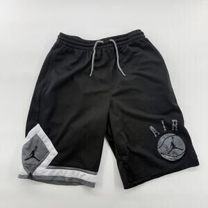 Nike Jordan Dri-Fit Basketball Shorts Black Gray Mesh Youth XL 13-15Y Pockets